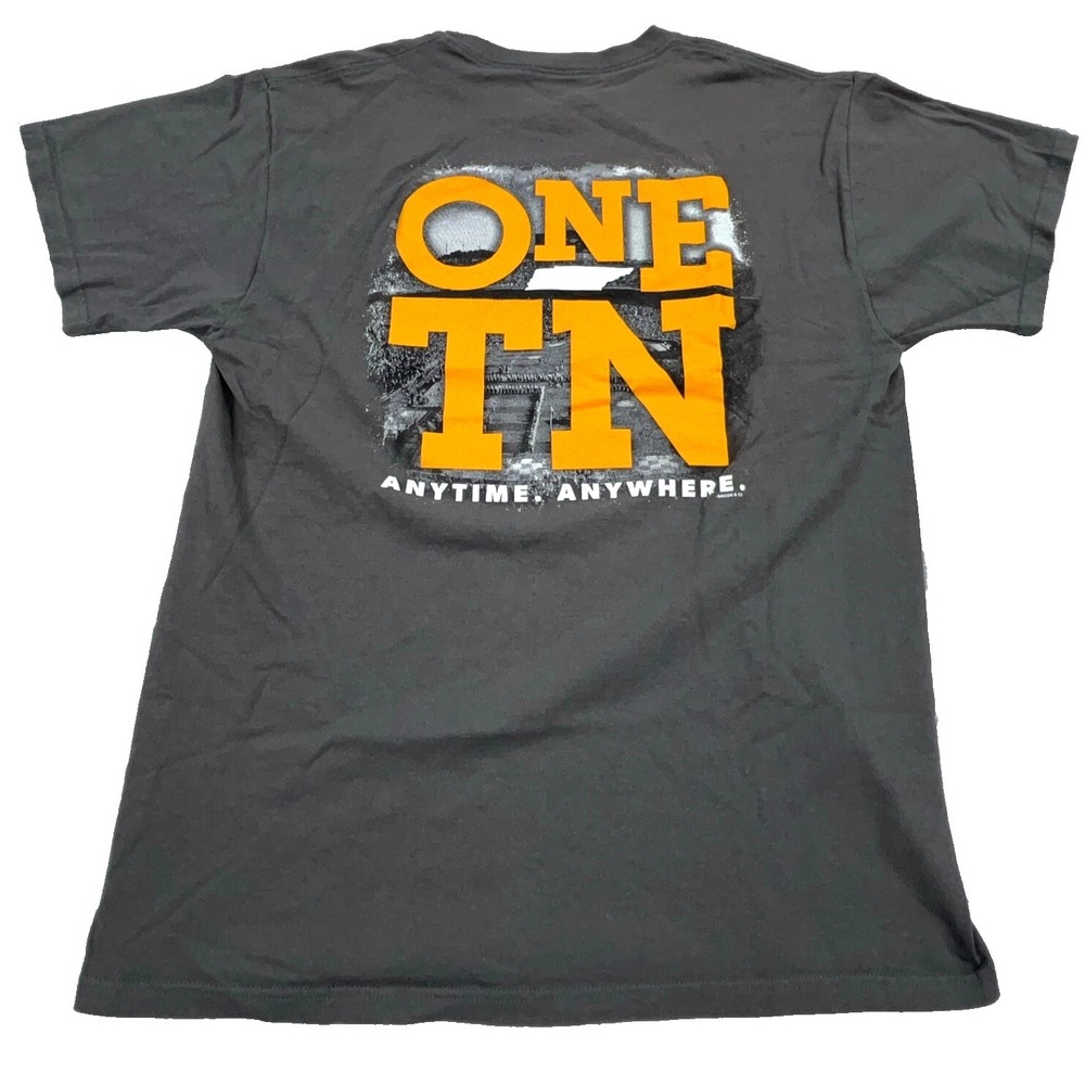 Tennessee‎ Volunteers Shirt Men Large Gray Orange Tee Vols Butch Two Sided Adult